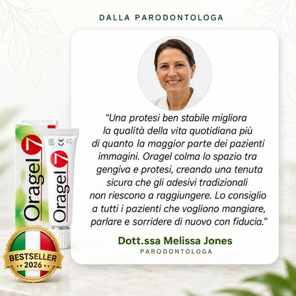 Oragel™ | Elimina al 100% lo scivolamento della dentiera – Tenuta sicura per tutto il giorno