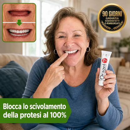 Oragel™ | Elimina al 100% lo scivolamento della dentiera – Tenuta sicura per tutto il giorno