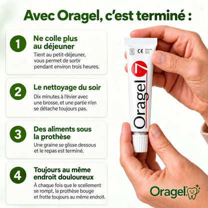 Oragel™ | Impedisce lo scivolamento della dentiera al 100% - Tenuta sicura per tutto il giorno