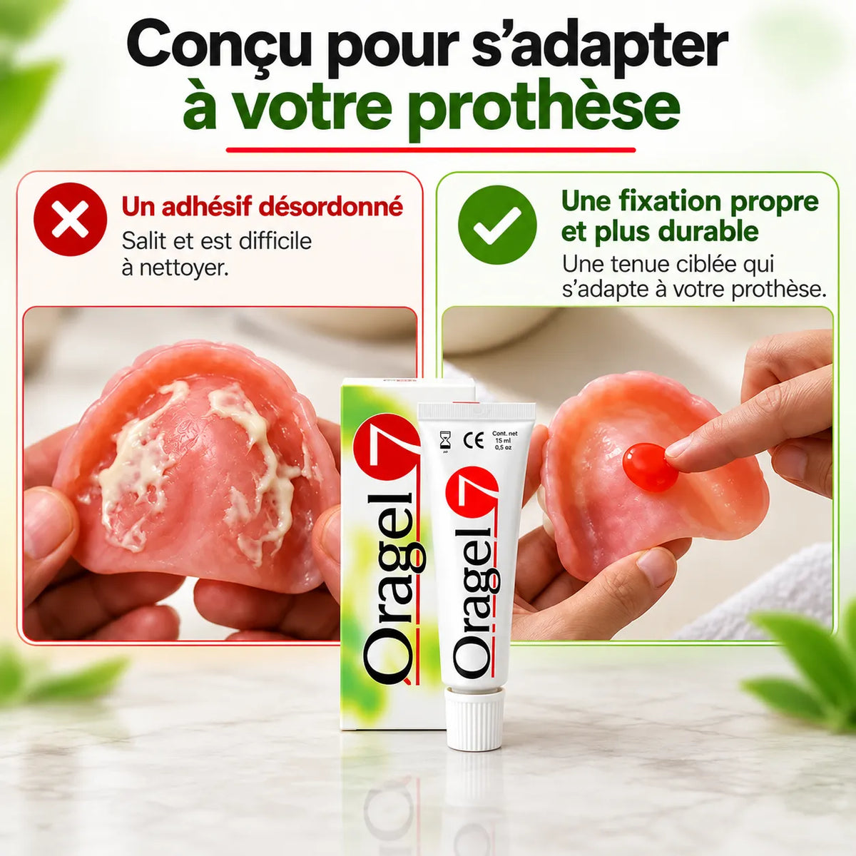 Oragel™ | Impedisce lo scivolamento della dentiera al 100% - Tenuta sicura per tutto il giorno