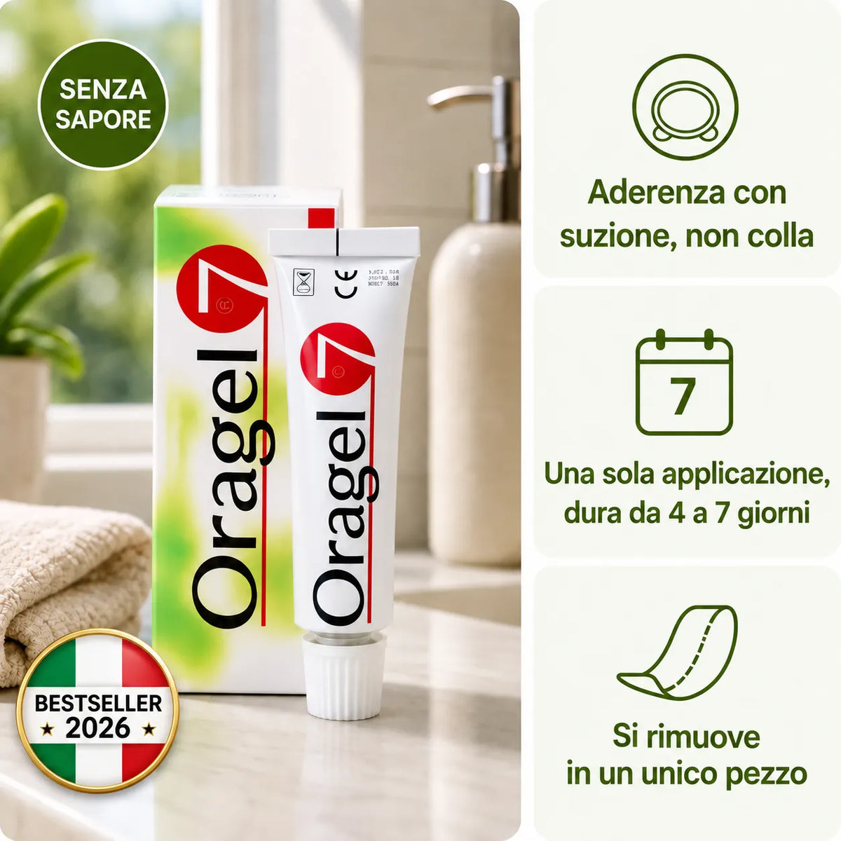 Oragel™ | Elimina al 100% lo scivolamento della dentiera – Tenuta sicura per tutto il giorno