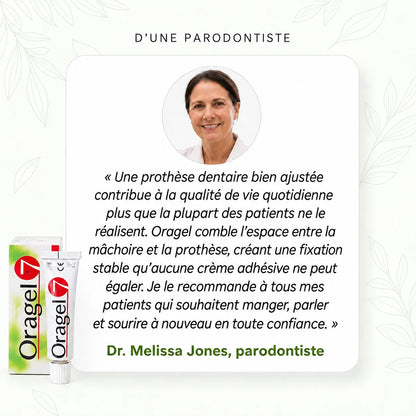 Oragel™ | Impedisce lo scivolamento della dentiera al 100% - Tenuta sicura per tutto il giorno