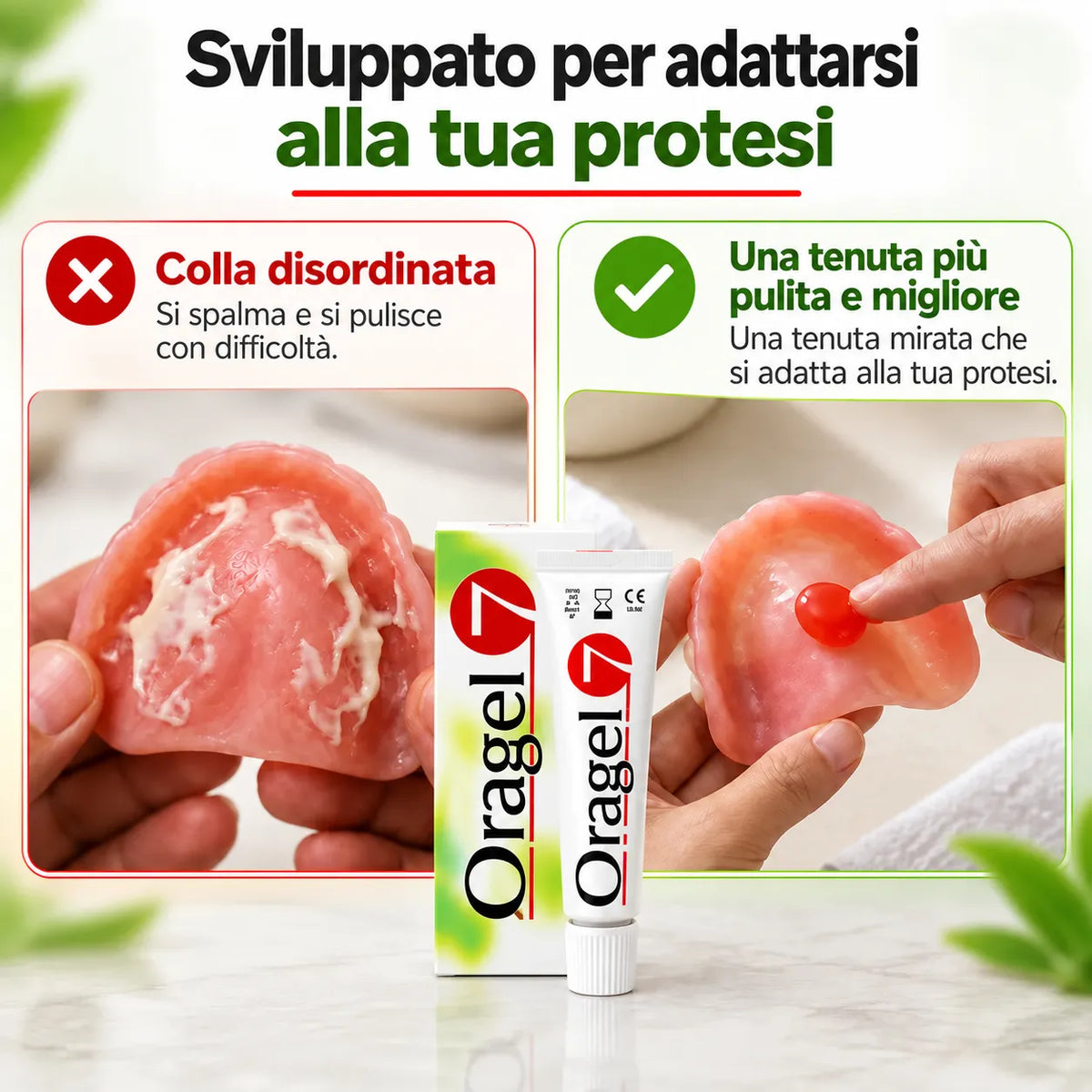 Oragel™ | Elimina al 100% lo scivolamento della dentiera – Tenuta sicura per tutto il giorno