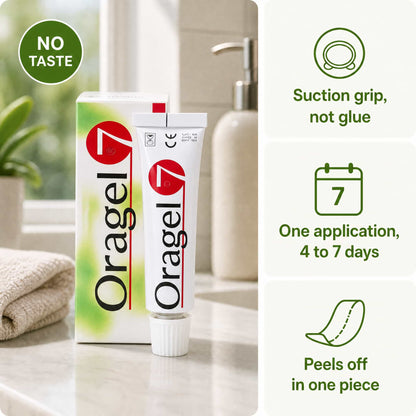 Oragel™ | Empêche les prothèses dentaires de glisser à 100 % - Fixation sûre toute la journée